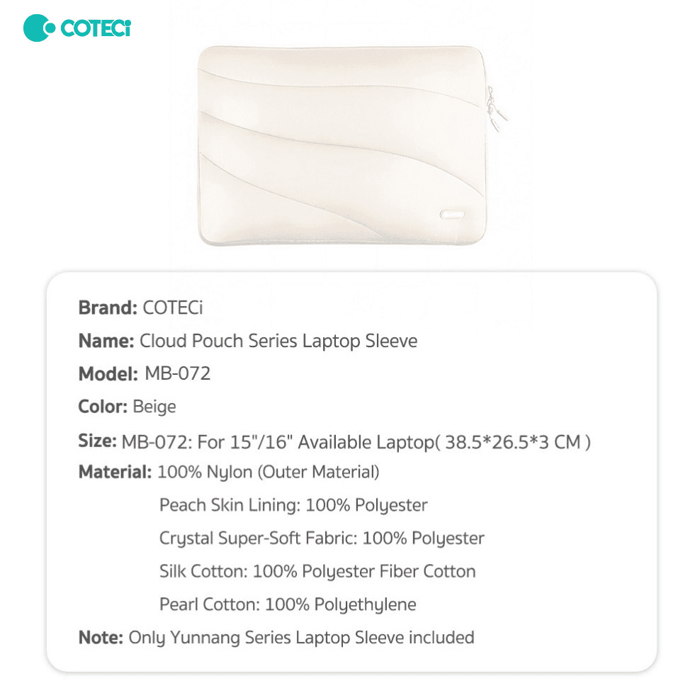 Torba za Laptop Coteci Mb-072 15-16 Inch Bez