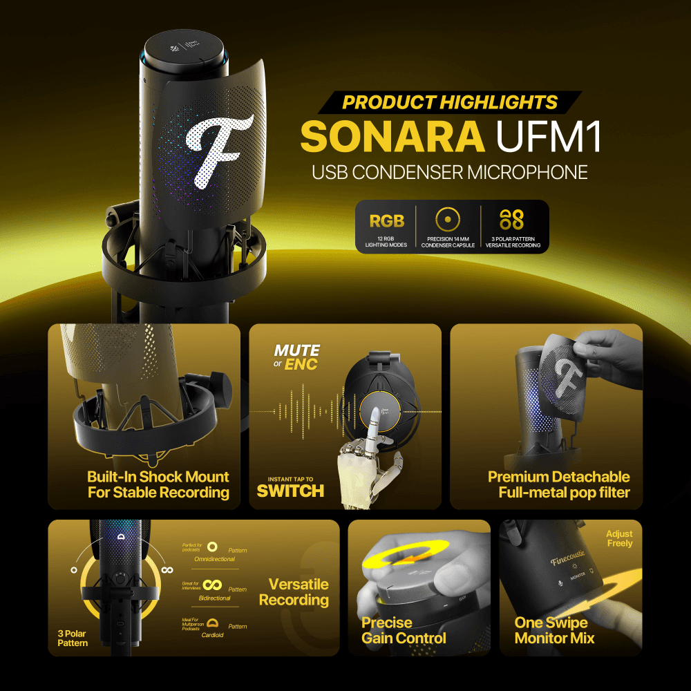 Microfon Wired Fantech UFM1 Sonara Crni