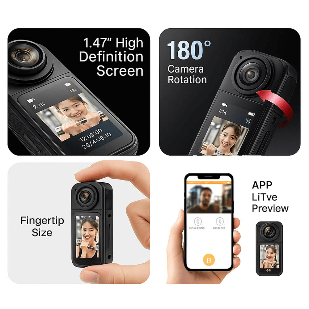 Mini Kamera F3 32GB Magnetic Crna