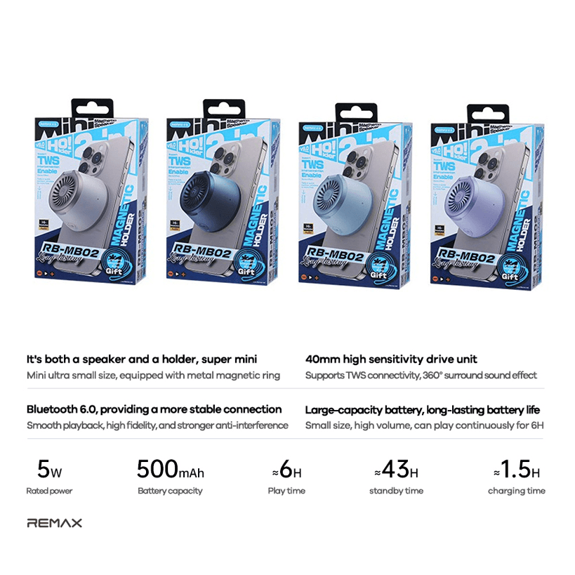 Bluetooth Zvucnik Remax Rb-mb02 5W Plavi