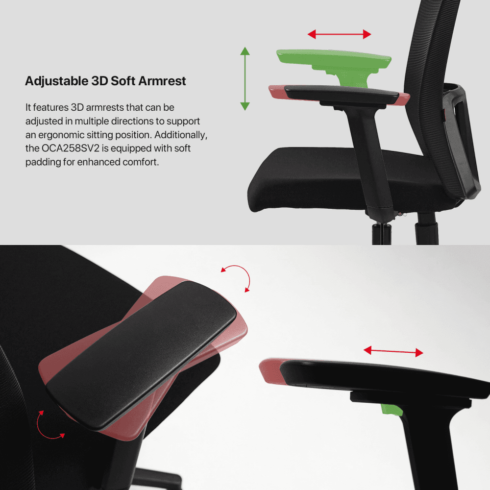 Stolica Office Fantech Oc-a258sv2 Siva
