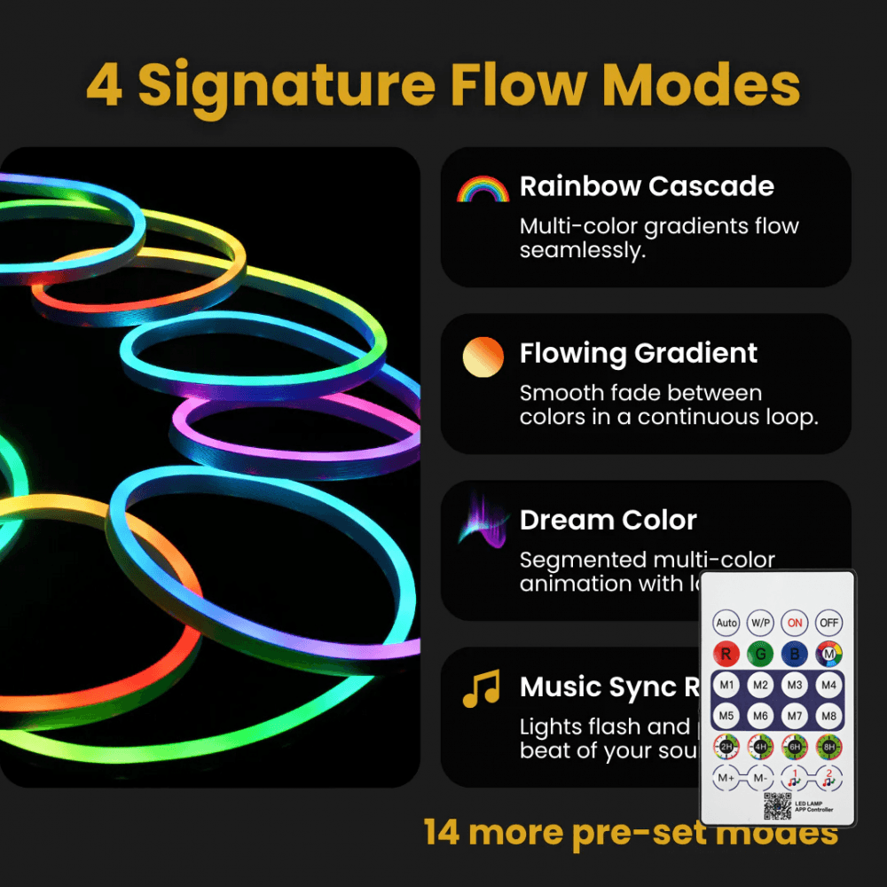 LED Svetlo Neon Rope RGB 1M
