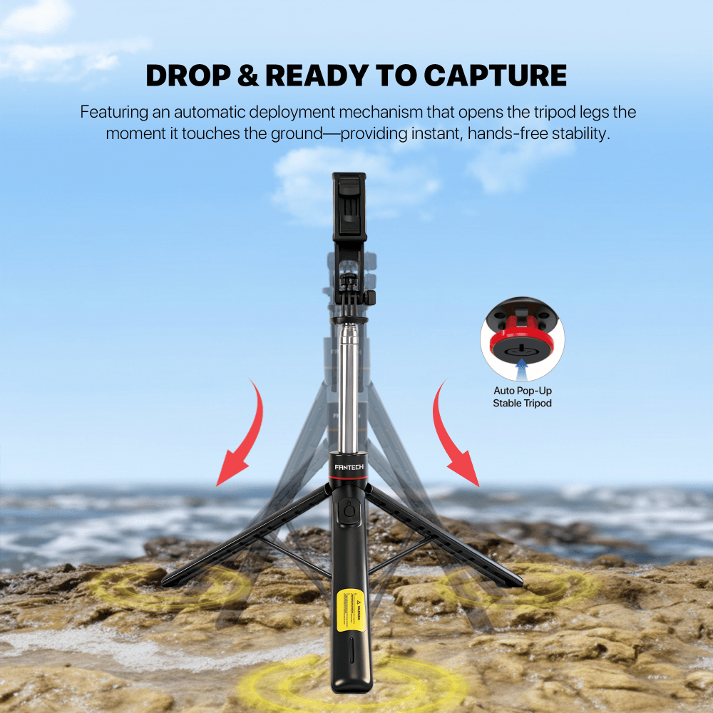 Selfie Stick Fantech SS175 Selfi Stap Crni