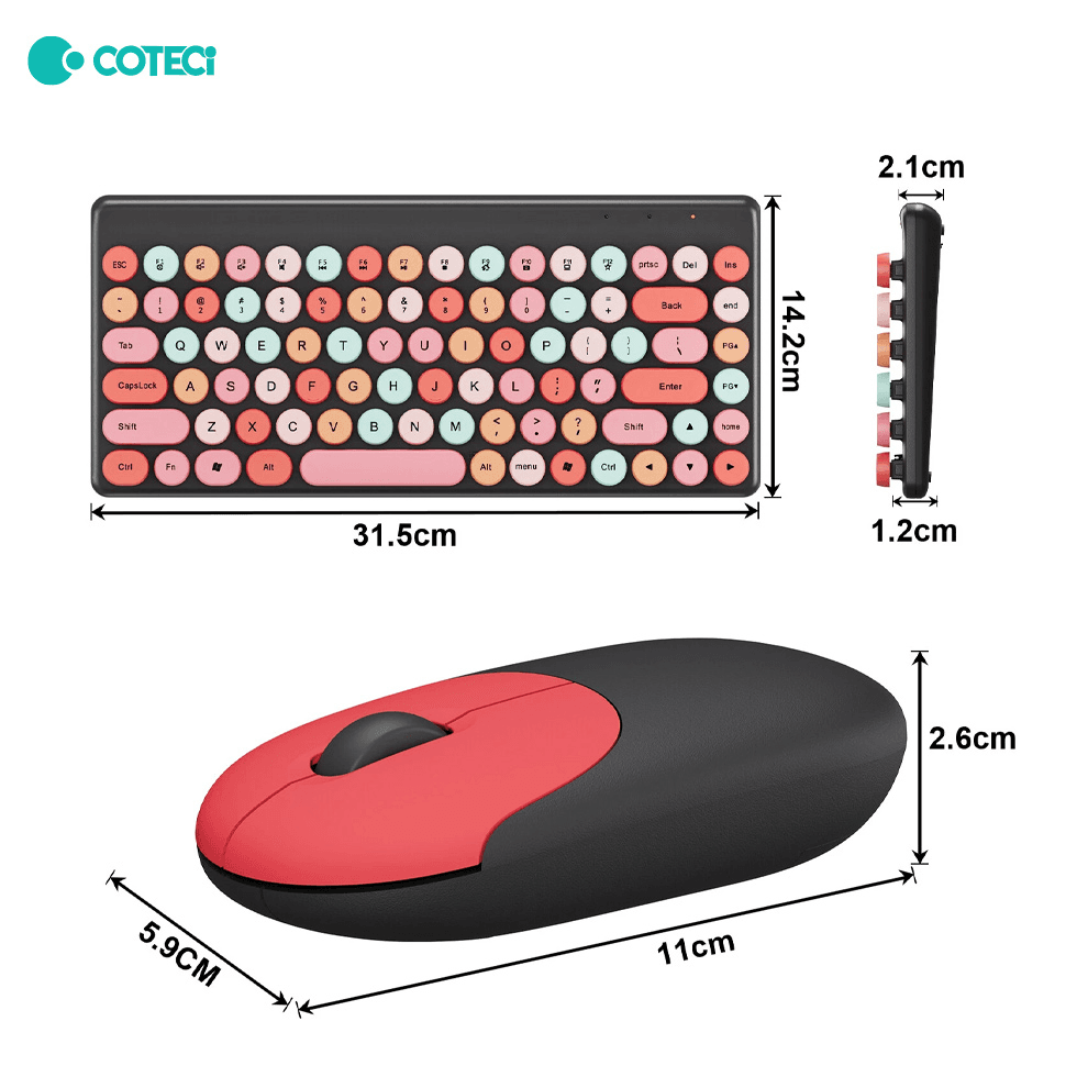 Combo Mis i Tastatura Coteci Of-053 Zelena