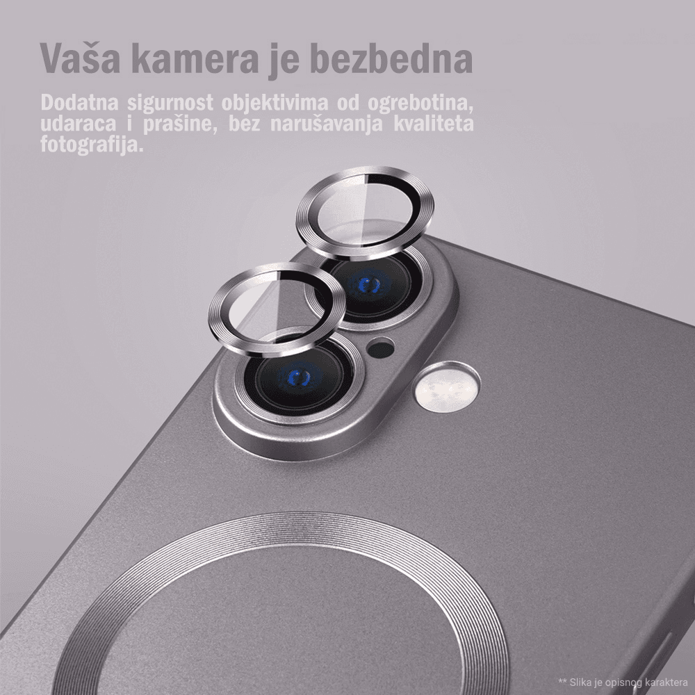 Torbica Magsafe Chrome za Iphone 17 6.3 Siva