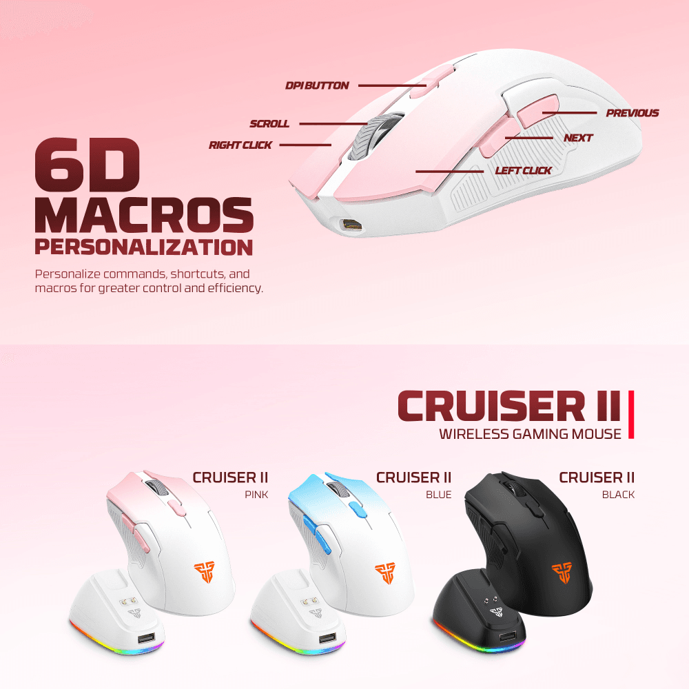 Mis Wireless Fantech Wg11v2rd Cruiser II Crni