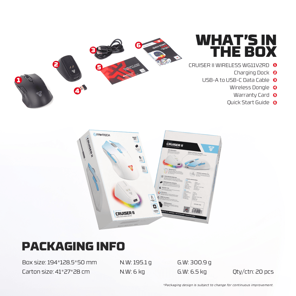 Mis Wireless Fantech Wg11v2rd Cruiser II Crni
