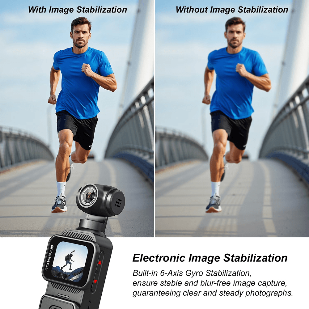 Akciona Kamera JWD 5K Pocket Crna