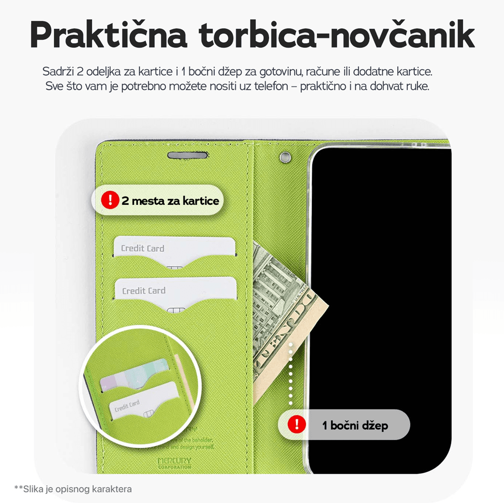Torbica Mercury za Honor 600 Lite Crna