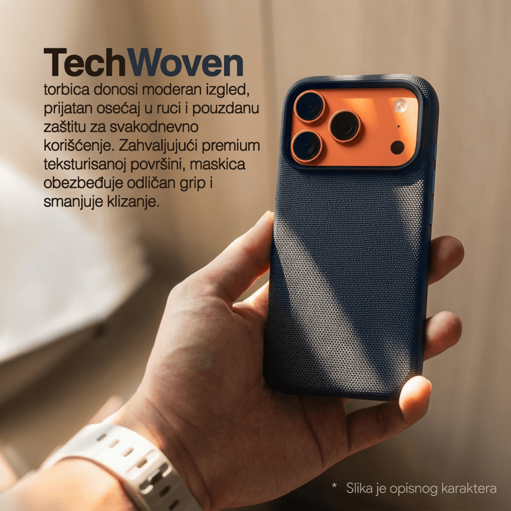 Torbica Magsafe Techwoven za Iphone 17 6.3 Crna