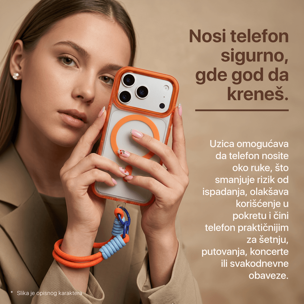 Torbica Magsafe Loop za Iphone 17 6.3 Roze