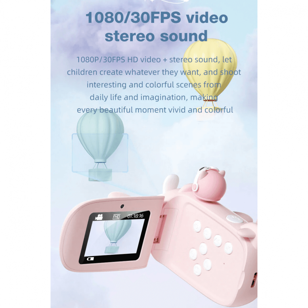 Decija Digitalna Kamera Airplane Roze