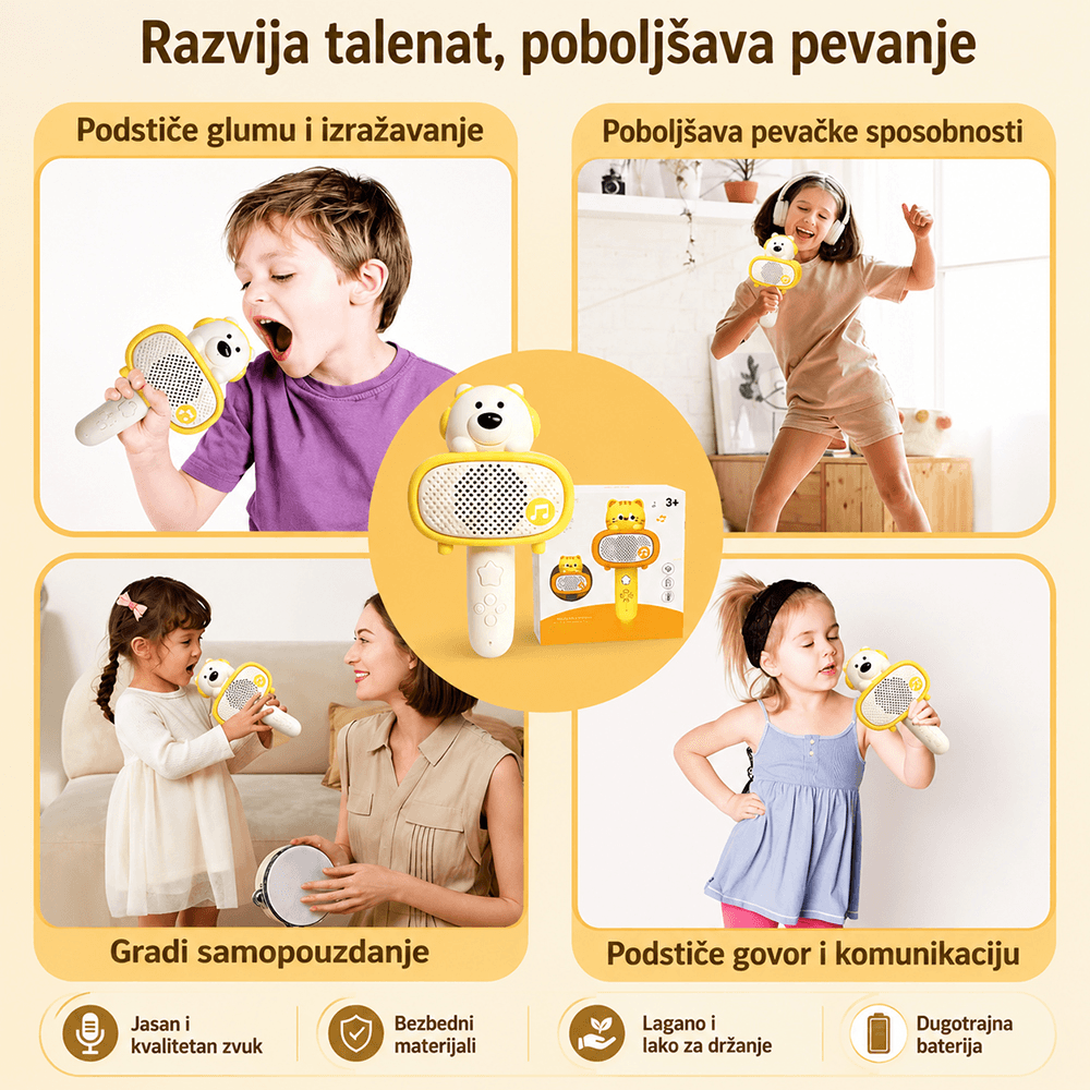 Bluetooth Mikrofon Bear Beli