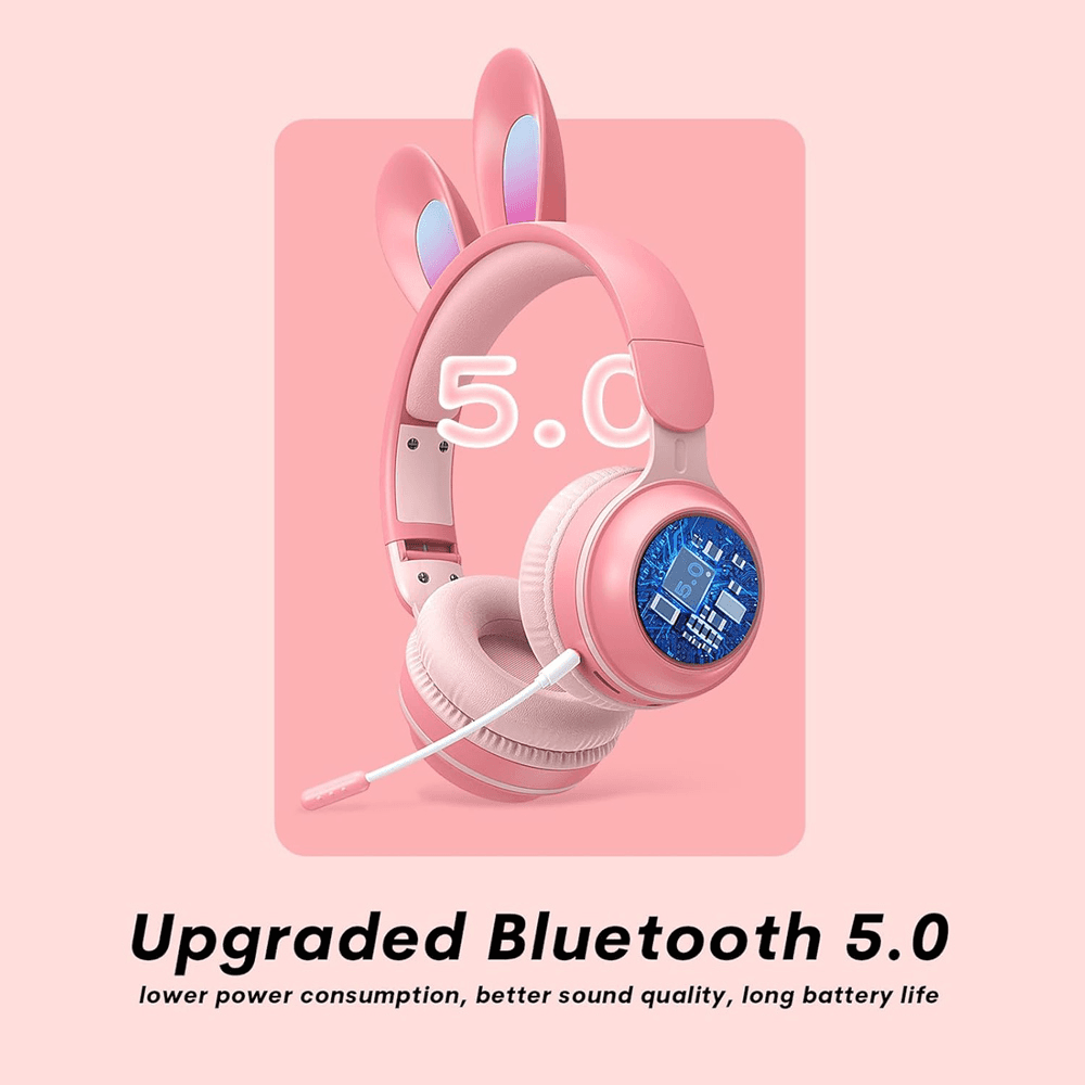 Bluetooth Slusalice Bunny Plave