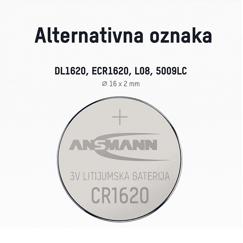Ansmann Baterija Lithium Cr1620 5020072